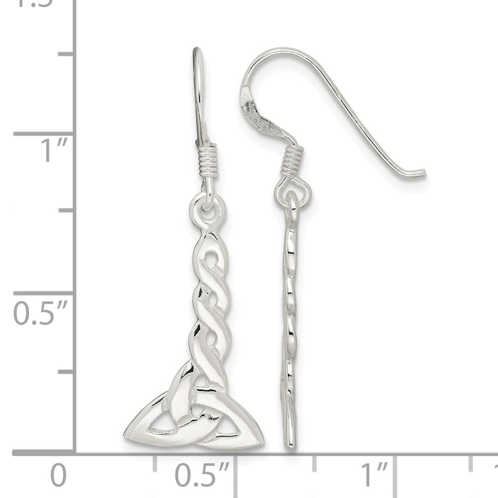 Sterling Silver Twisted Knot Dangle Earrings