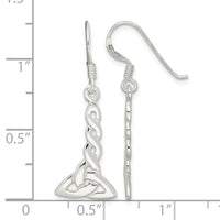 Sterling Silver Twisted Knot Dangle Earrings
