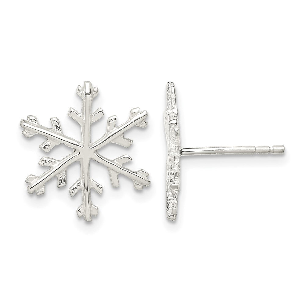 Sterling Silver Snowflake Post Earrings
