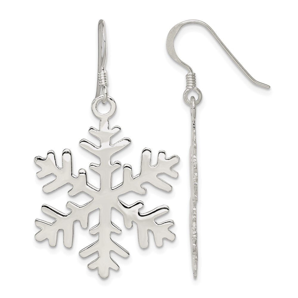 Sterling Silver Snowflake Dangle Earrings