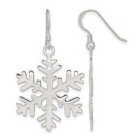 Sterling Silver Snowflake Dangle Earrings