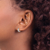 Sterling Silver Hinged Hoop Earrings