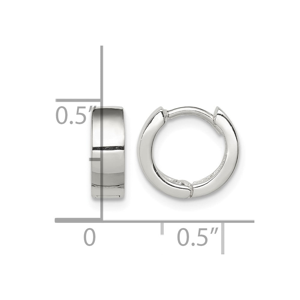 Sterling Silver Hinged Hoop Earrings