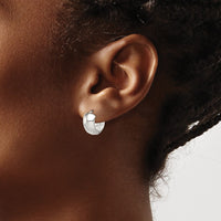 Sterling Silver Hinged Hoop Earrings