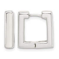 Sterling Silver Square Hinged Hoop Earrings