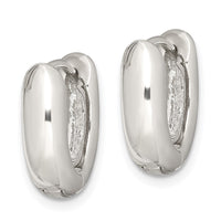 Sterling Silver Oval Hinged Hoop Earrings