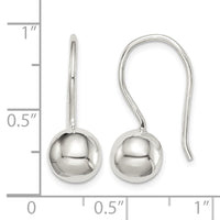 Sterling Silver 8mm Ball Earrings