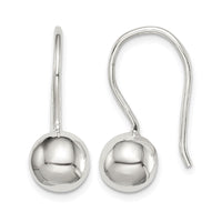 Sterling Silver 8mm Ball Earrings