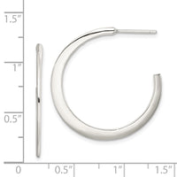 Sterling Silver Post Hoop Earrings