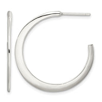 Sterling Silver Post Hoop Earrings