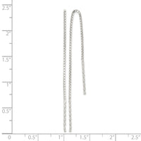 Sterling Silver Polished Twisted Spiral Bar Threader Earrings