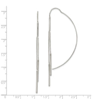 Sterling Silver Polished Multi-Strand Bar Threader Earrings