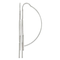 Sterling Silver Polished Multi-Strand Bar Threader Earrings
