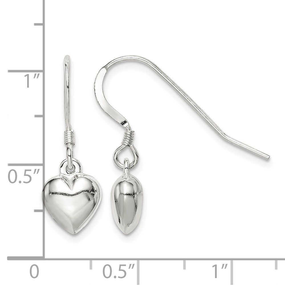 Sterling Silver Heart Dangle Earrings