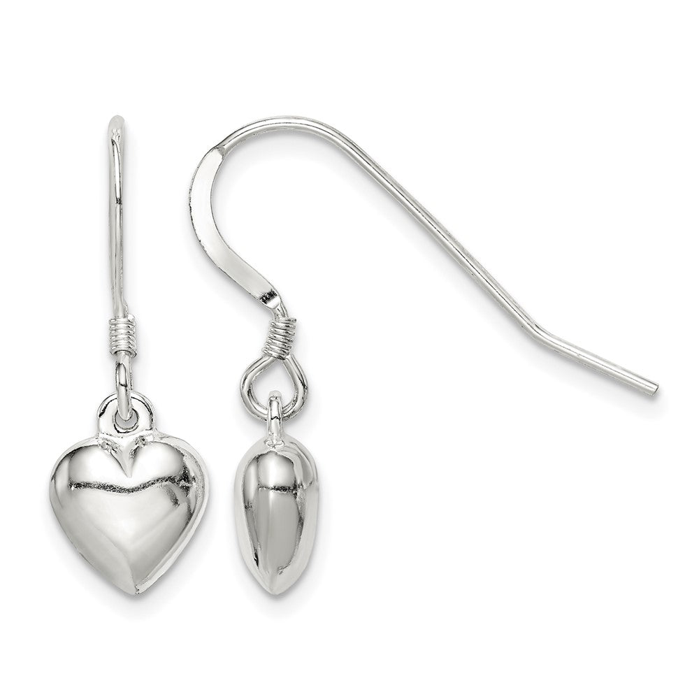 Sterling Silver Heart Dangle Earrings