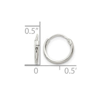 Sterling Silver 1.3mm Hoop Earrings