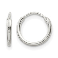Sterling Silver 1.3mm Hoop Earrings