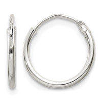 Sterling Silver 1.3mm Hoop Earrings