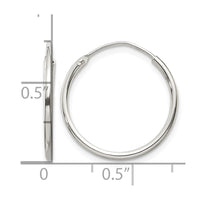 Sterling Silver 1.3mm Hoop Earrings