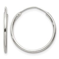 Sterling Silver 1.3mm Hoop Earrings