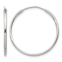 Sterling Silver 1.3mm Hoop Earrings