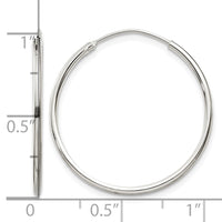 Sterling Silver 1.3mm Hoop Earrings