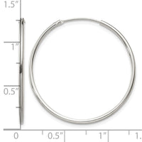 Sterling Silver 1.3mm Hoop Earrings