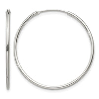 Sterling Silver 1.3mm Hoop Earrings