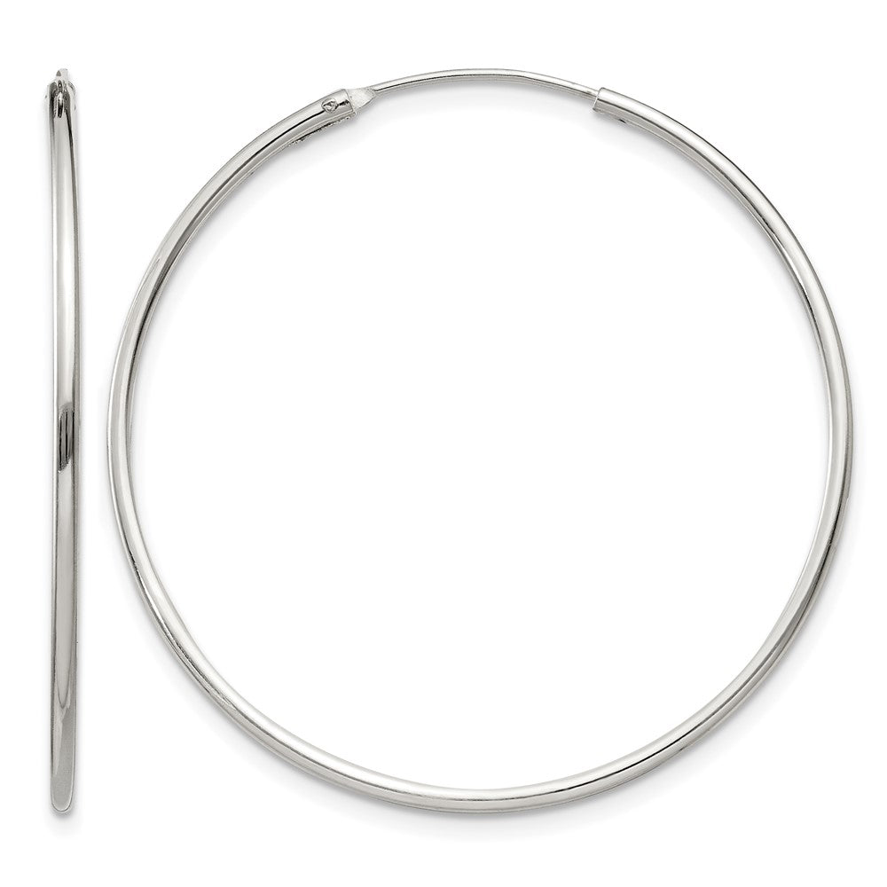 Sterling Silver 1.3mm Hoop Earrings