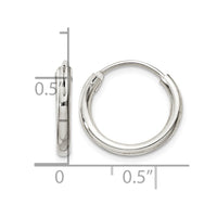Sterling Silver 2mm Hoop Earrings