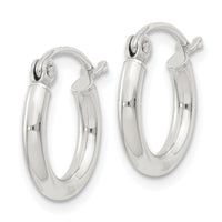 Sterling Silver 2mm Round Hoop Earrings