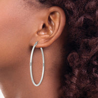 Sterling Silver 2mm Round Hoop Earrings