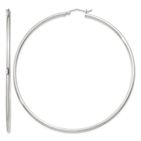 Sterling Silver 2mm Round Hoop Earrings