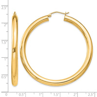 Sterling Silver Flash Gold-plated 4mm Round Hoop Earrings