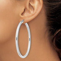 Sterling Silver 4mm Round Hoop Earrings