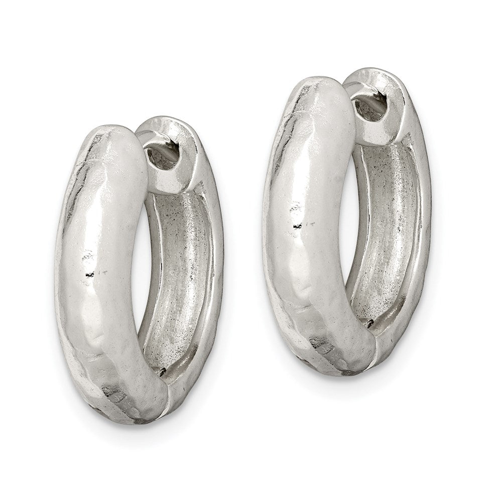Sterling Silver Hinged Hoop Earrings