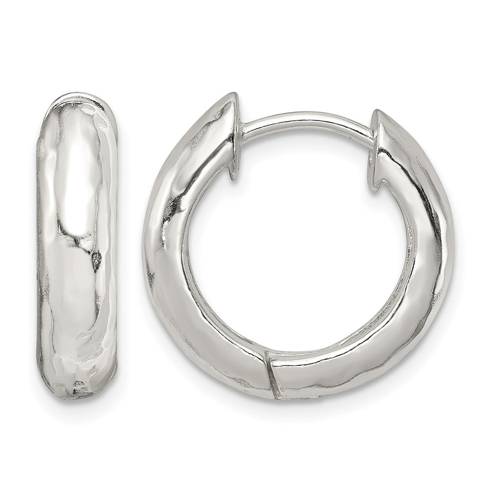 Sterling Silver Hinged Hoop Earrings