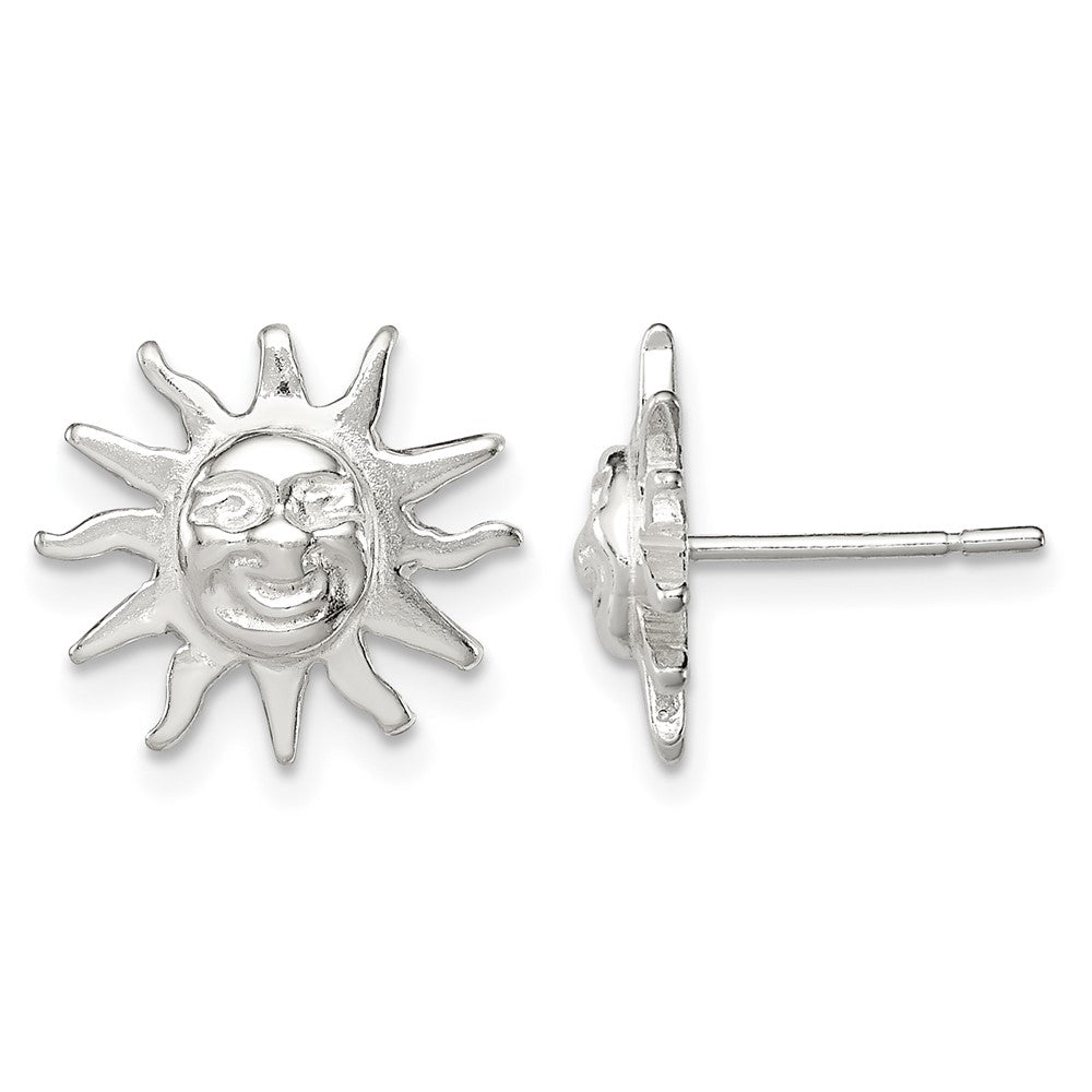 Sterling Silver Sun Mini Earrings