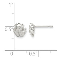 Sterling Silver Polished Mini Frog Post Earrings