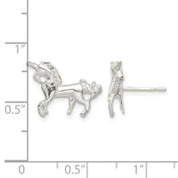 Sterling Silver Unicorn Mini Earrings