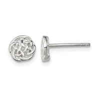 Sterling Silver Polished Celtic Knot Post Earrings