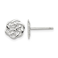 Sterling Silver Polished Celtic Knot Post Earrings