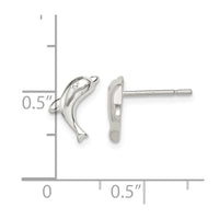 Sterling Silver Polished Dolphin Post Earrings