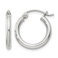 Sterling Silver 2mm Round Hoop Earrings