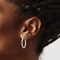 Sterling Silver 2mm Round Hoop Earrings