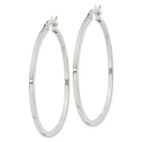 Sterling Silver 1.5x40mm Hoop Earrings