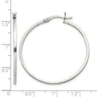 Sterling Silver 1.5x35mm Hoop Earrings
