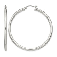 Sterling Silver 3mm Round Hoop Earrings