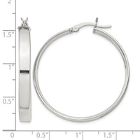 Sterling Silver 4.25x35 Hoop Earrings