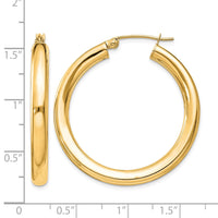 Sterling Silver Flash Gold-plated 4mm Round Hoop Earrings